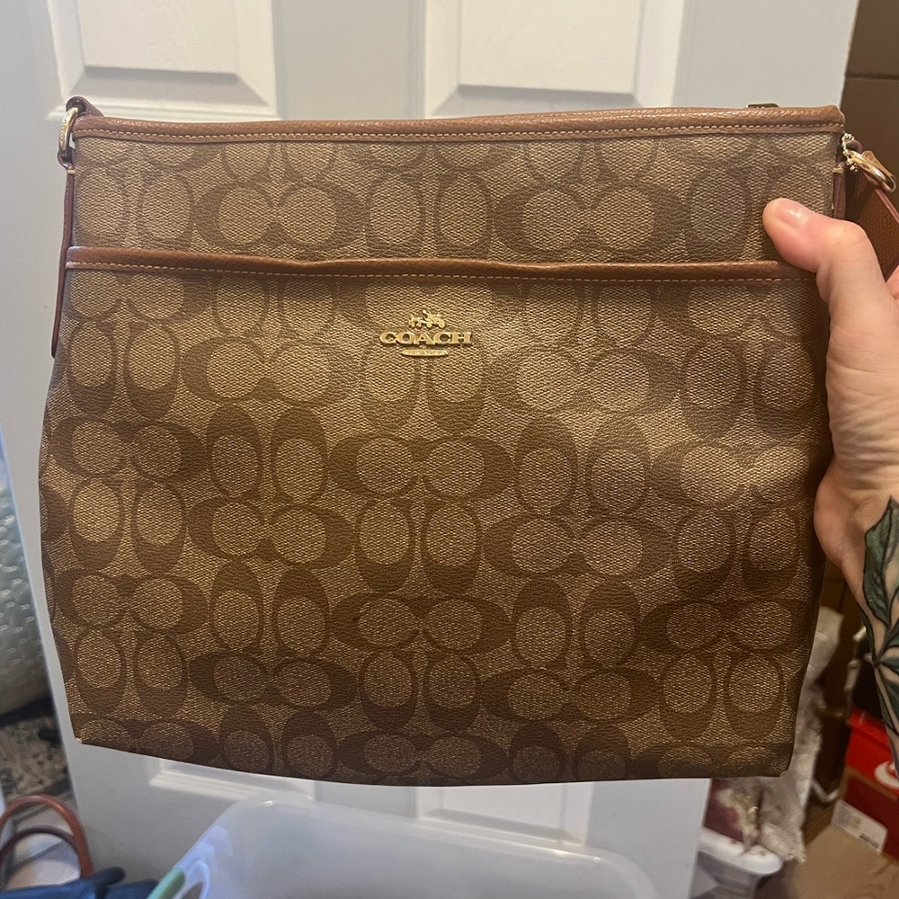 COACH Signature Crossbody File Bag